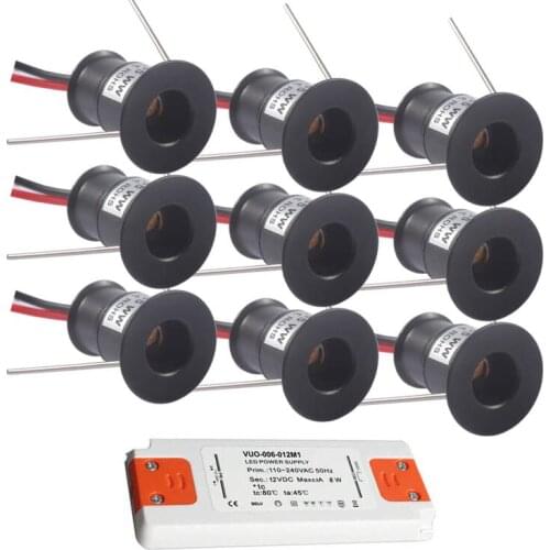 Star String Lights 1W LED Mini Downlight Bulb Recessed Ceiling Lamps for Cabinet Kitchen Floor + Slim Transformer Spot Lighting