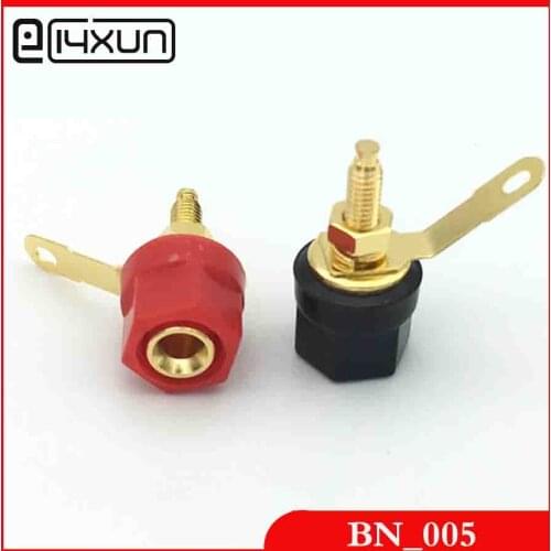 10pcs Pure copper glowing amplifier audio terminal 4mm banana socket binding Post Banana Plug Jack Mount