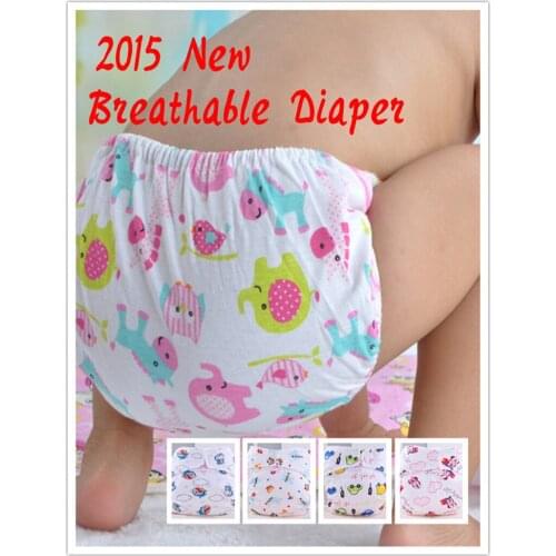 2Pcs Cute Baby Cotton Training Pants Babies Reusable Diapers Cloth Diaper Washable Infants Nappies Diapers