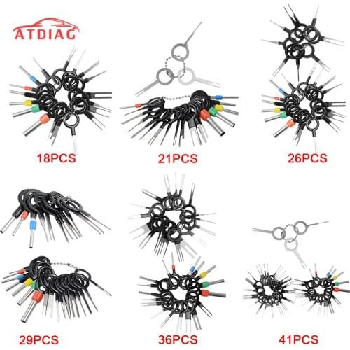 41pcs Car Terminal Removal Tool Puller Auto Set Motorist Kit Automotive Repair Tool Stylus Wire Crimp Pin Extractor