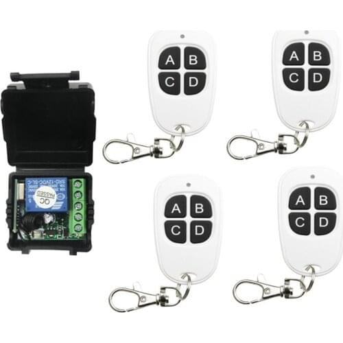 433mhz RF DC12V 1CH wireless radio remote control light switch transmitter & receiver