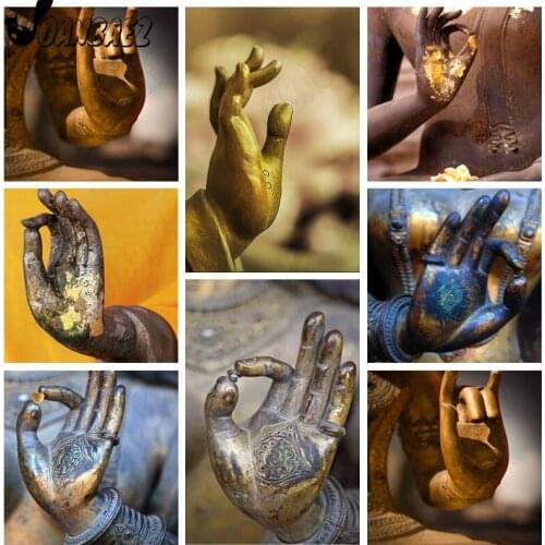 Buddha 5D Diy Diamond Painting Religious Cross Stitch Embroidery Bergamot Mosaic Hand Inlaid Wall Art Craft Gift Home Decoration