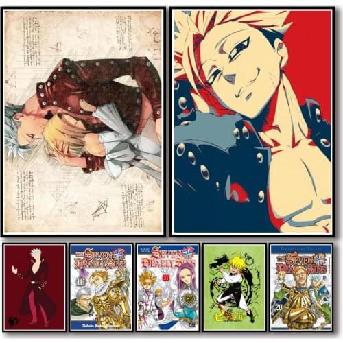 5D DIY Diamond Painting Cross Stitch of Rhinestone Anime The Seven Deadly Diamond Mosaic Diamond Embroidery Diamond setting