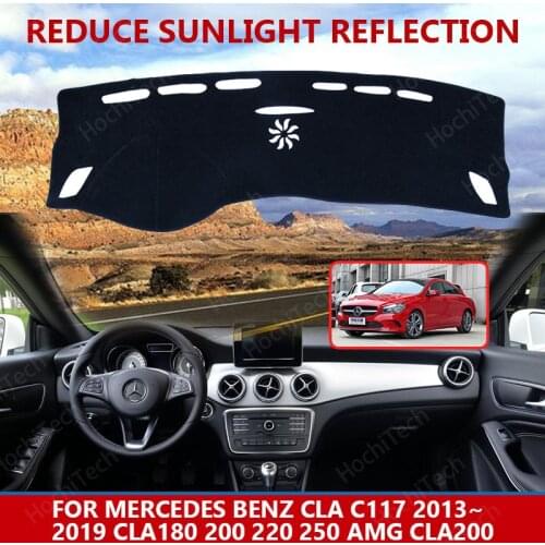 Car styling Suede Dashmat Dashboard custom Cover Pad Dash Mat Carpet for Mercedes Benz CLA C117 2013~2019 CLA180 CLA200