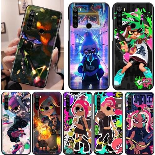 Cute Hot Splatoon Art Black Cover For Xiaomi Redmi Note 9 9S 8T 8 7 6 5A 5 4X 4 Pro Max Soft Phone Case