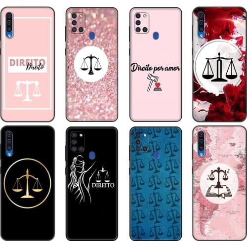 Black tpu Case For Samsung Galaxy A50 50S A30S A10 A11 A21S A31 A41 A51 A71 M21 M30S S10 LITE Law Student Lawyer Judge Justice
