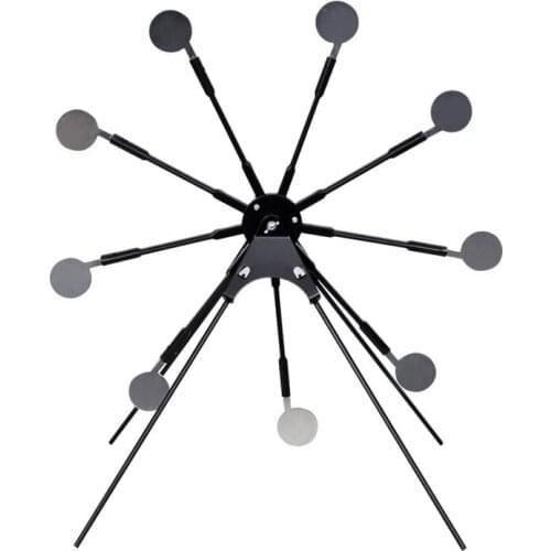 Ferris Shooting Target with 8 Targets Wheel Resetting Shooting Practice Stand Steel Target For Rifle Airsoft Pistols Paintball