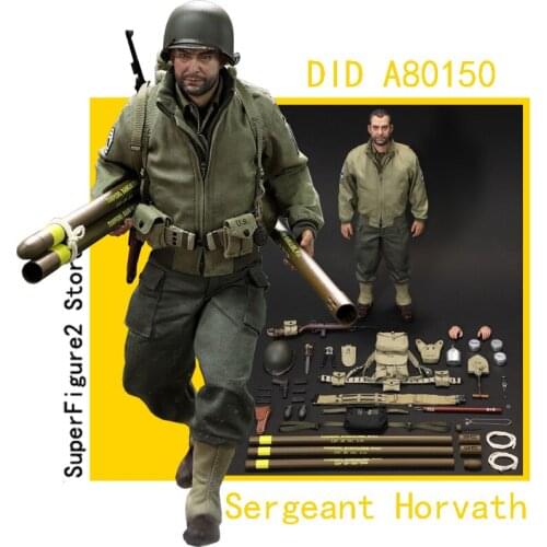 DID A80150 1/6 WWII US Rangers Sergeant Horvath Model 12'' Male Soldier Action Figure Full Set Toys for Collection