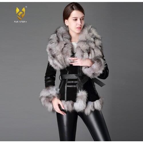 Женские зимние кожаные куртки FUR STORY China At AliExpress