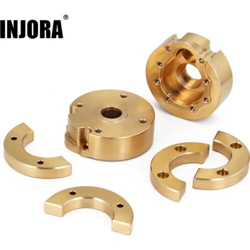 INJORA 127g/pcs Heavy Brass Outer Portal Drive Housing for RC Crawler Car Traxxas TRX4 TRX6 8251 Upgrade Parts