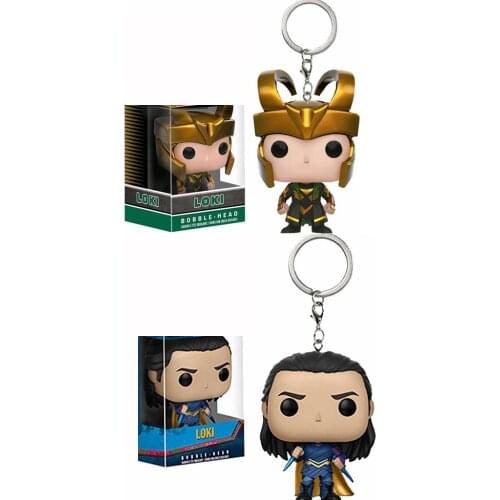 Pocket Keychain Loki Action Figure Collection Toys for Children Birthday Gift