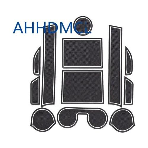 Car Door Groove Mat Gate Slot Cup Armrest Storage Pad Mat For Peugeot 4008 2012 2013