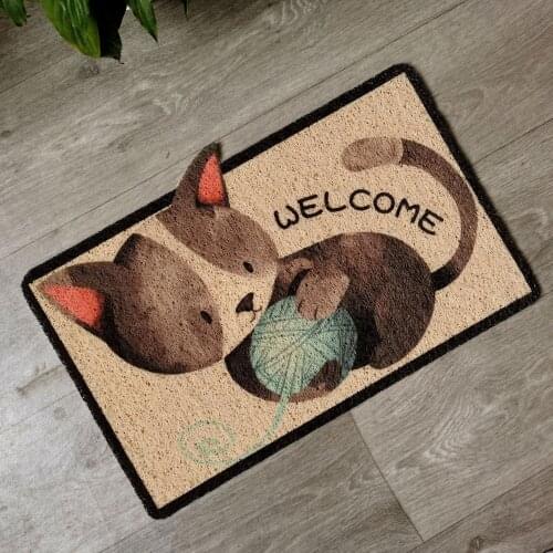 [Door Mat] Pet Special-shaped Nordic Door, Entrance Door Rubbing Mat, Household Silk Ring, Hallway Door Mat