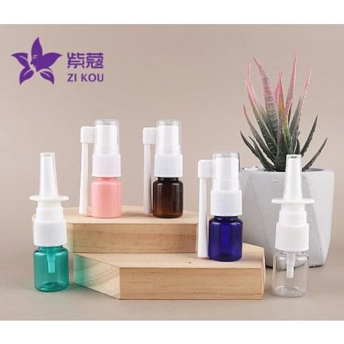 High-end hot selling and low price travel Free Shipping 1pcs/lot 5ml plastic round clear bottle plastic nasal spray bottle