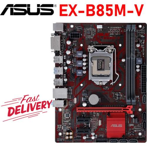 LGA 1150 Asus B85M-GAMER Motherboard Core i7 i5 i3 Intel B85 PCI-E 3.0 USB3.0 USB2.0 VGA Desktop Intel B85 Placa-Mãe 1150 Used