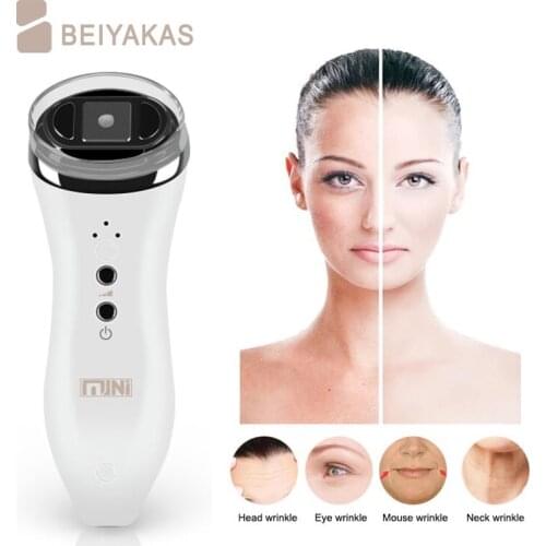Mini Hifu High Intensity Focused Ultrasound Facial Lifting Machine RF Facial Face Lifting Anti Wrinkles Ultrasound Therapi