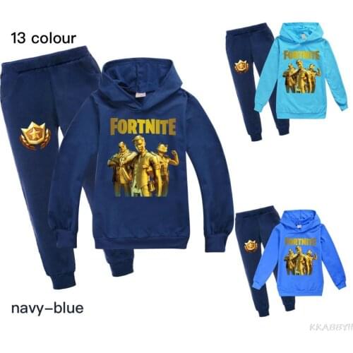 Fortnite Boys Clothes Fashion Cartoon Boy Suit Set Casual Hot Sale Kids Costume Boy Clothing Set Kids Hoodie + Pants