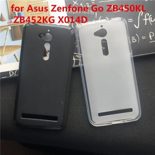 Soft Silicone Protective Back Cover Cases for Asus Zenfone Go ZB450KL ZB452KG X014D TPU Mobile Phone Case Black Para