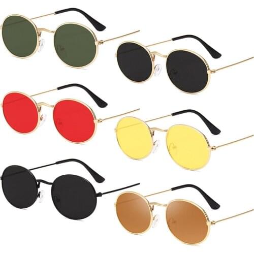 Retro Classic Vintage Round Polarized Sunglasses Men Brand Designer Sun Glasses Women Metal Frame Black Lens Eyewear Driving