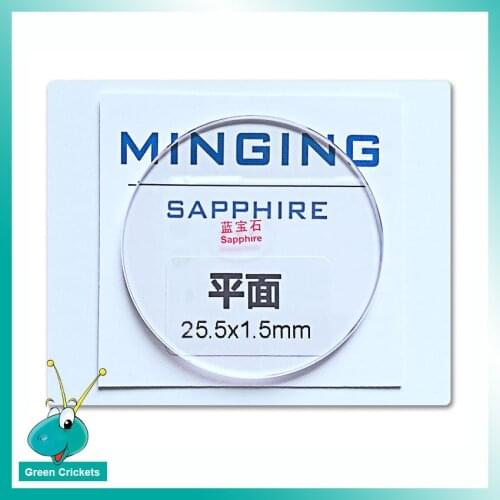Wholesale 2pcs/lot Sapphire Watch Glass 1.5mm thick 23mm-27.5mm Round Flat Sapphire Watch Glass