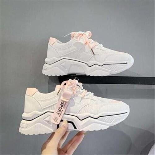 New womens single shoes fashionable leather surface stitching thick sole increased lightness and comfort casual shoes women