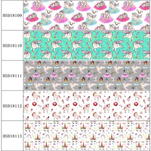 22MM 25MM 38MM 50MM 75mm Printed Pattern on Grosgrain Ribbon for diy ribbon