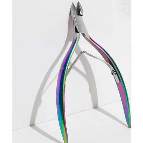 Rainbow Nail Cuticle Nipper Stainless Steel Dead Skin Remover Scissor Plier Pusher Trimmer Remover Manicure Pedicure Clipper
