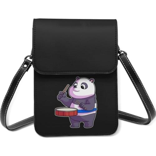 Panda Shoulder Bag Gift Reusable Mobile Phone Bag Leather Work Female Bags