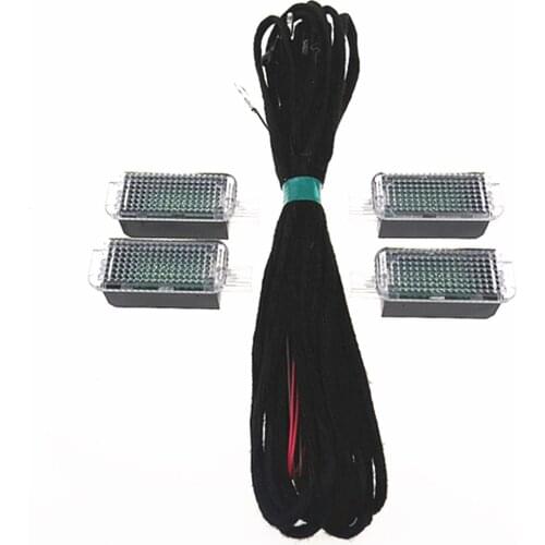 Car Interior LED Footwell Light Foot llumination Lamp & Cable For Passat B6 B7 Golf MK6 A3 A6 A4 Q3 Exeo Octavia 3AD947409