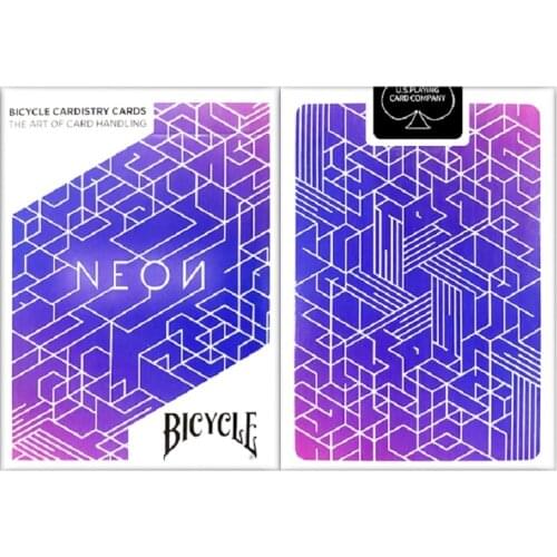 Bicycle Neon Playing Cards Purple USPCC Deck Cardistry Card Poker Size Magic Tricks Props for Magician