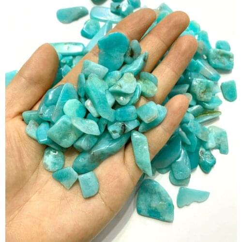 100g High quality Natural Amazonite Crystal gravel mineral purify degaussing Fish tank Ornamental Specimen collection geological