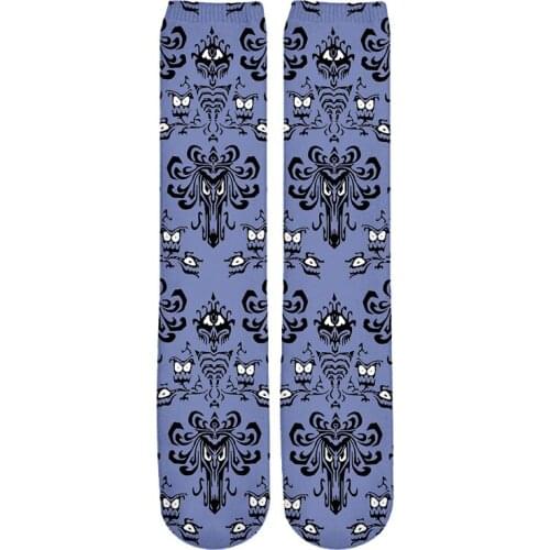 YX Girl Drop shipping Harajuku StylePrinting Men/Women 3DThe Haunted Mansion Socks Unisex Fashion Hip Hop Socks Ankle Sock