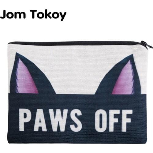 Jom Tokoy The New 3D Printing Cartoon pink ear Simple Cosmetic Bags Women Travelling Makeup bag
