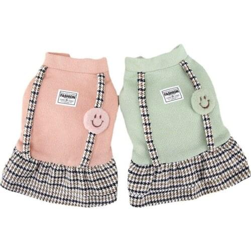 Pet Winter Cotton Dress For Small Dogs Chihuahua Puppy Warm Smiley Thick Princess Skirt Yorkies Autumn Costume Wedding Dresses