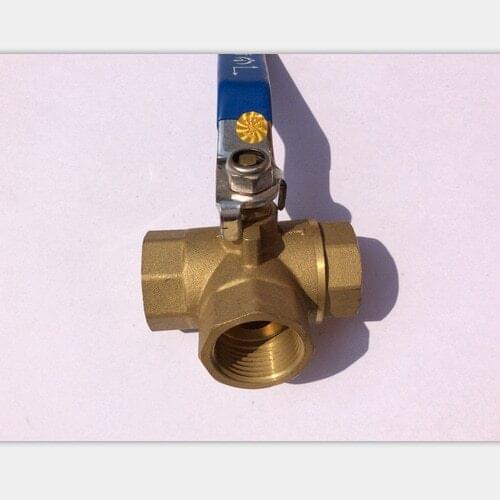 1/4 DN8 Brass Ball Valve L Type Three Way Connection