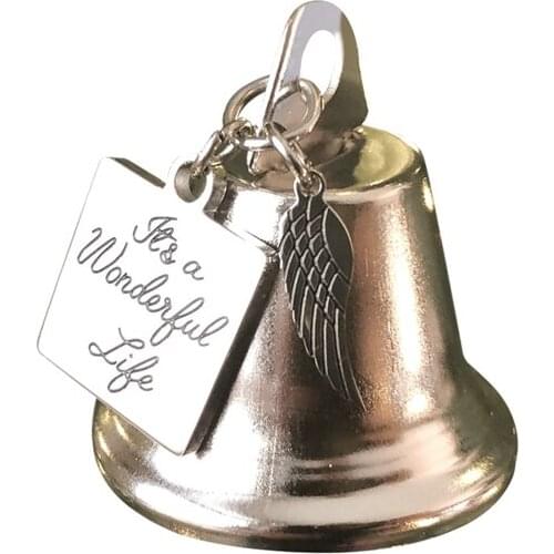 Christmas Ribbon Wings Bell Pendant Christmas Tree Pendant New Year Party Decorations Childrens Toys