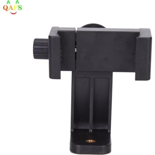 1pcs 360 Degree Rotation Black Universal 1/4" Screw Head Smart Phone Stands Tripod Monopod Holder Clip Mount Clip