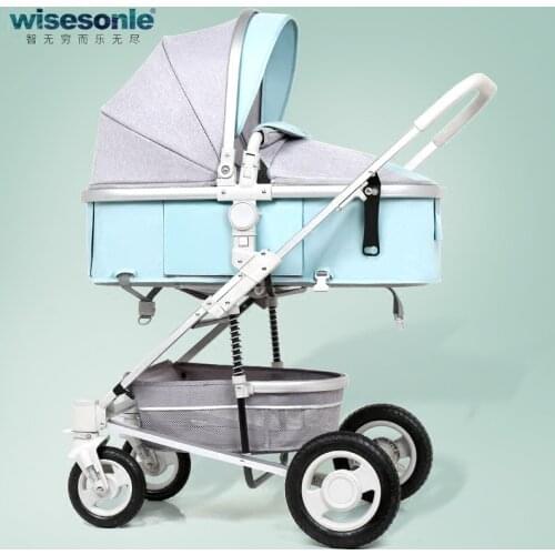 2 In 1 High Landscape Baby Stroller Can Sit and Lie Shock Absorber Folding Trolley Baby Carriage