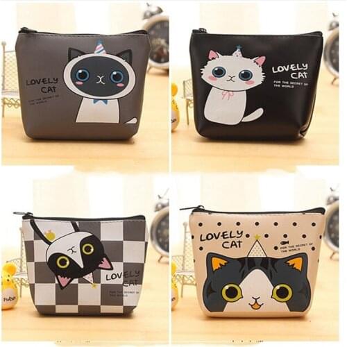 2020 Cat Coin Purses Women Wallets Small Cute Cartoon Animal Card Holder Key Bag Money Bags for Girls Ladies Purse