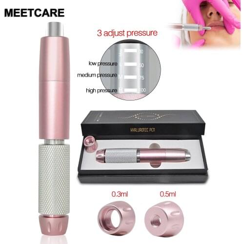2in1 Hyaluron Pen with 3 Level Adjust Pressure Hyaluronic Acid Pen Meso Injector Gun for Anti Wrinkle Lip Lifting for Lip Filler