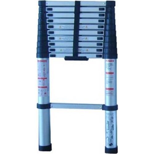 3.8m multi-times fold Portable Retractable Aluminum Alloy Straight Ladder Telescopic Single Ladder