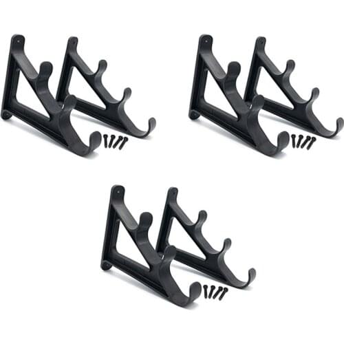 3Pack Fishing Rod Wall Holder Set - Rod Holder For Wall Mounting - Horizontal Rod Racks
