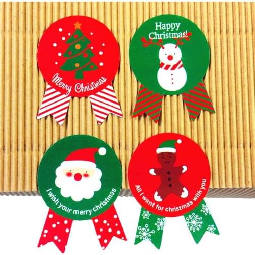 800pcs Vintage Christmas Theme series Badge Design DIY Multifunction Seal Sticker Gift Label Wholesale