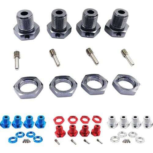 Aluminum Wheel Hubs 17mm Hex Nuts Kit 5353 for Traxxas E-Revo 1:10 4X4 Off-road Climbing Truck Upgrades