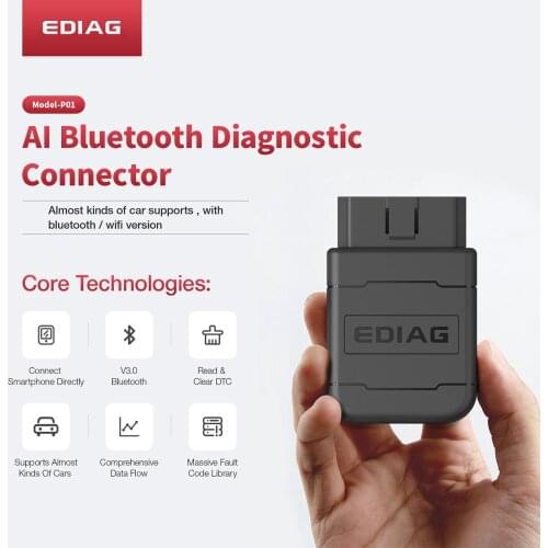Ediag P01 ELM327 V1.5 Wifi/Bwith PIC18F25K80 On Android/IOS ELM327 Code Reader OBD II Automotive Scanner Car Diagnostic Tool