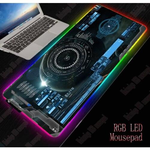 Mairuige 40*90cm DJing Large RGB Non-slip LED Mouse Pad Gaming Accessories Laptop PC Mousepad XXL Keyboard Desk Mat