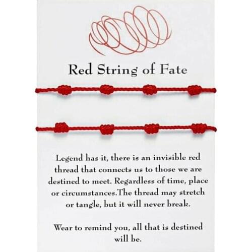 2Pcs 7 Knots Red String Bracelet For Good Luck Amulet For Success And Prosperity Friendship Bracelet