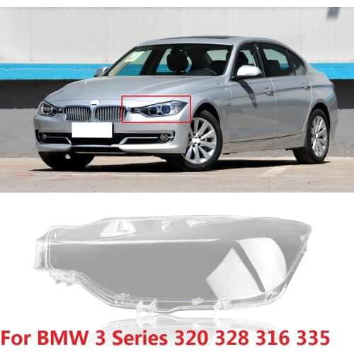 CAPQX 1PCS For BMW 3 Series 320 328 316 335 2013 2014 2015 Front Headlamp Headlight Lamp cover Lampshade Lamp Shade Shell Cover