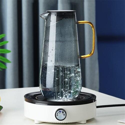 Nordic Heat Resistant Glass Kettle Large Capacity Household Explosion-Proof Juice Milk Jug Office Filter Coffee Tea Pot with Lid