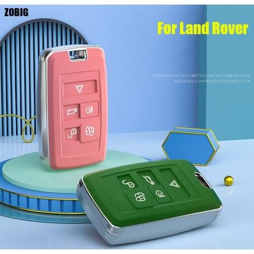 ZOBIG Remote Key Fob case Cover Keychain for Land Rover Range Rover Sport Evoque Velar DiscoverySport LR4 Sport Evoque Velar
